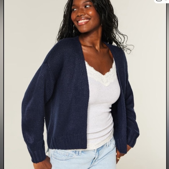 Hollister Sweaters - Hollister Navy Blue Knit Sweater